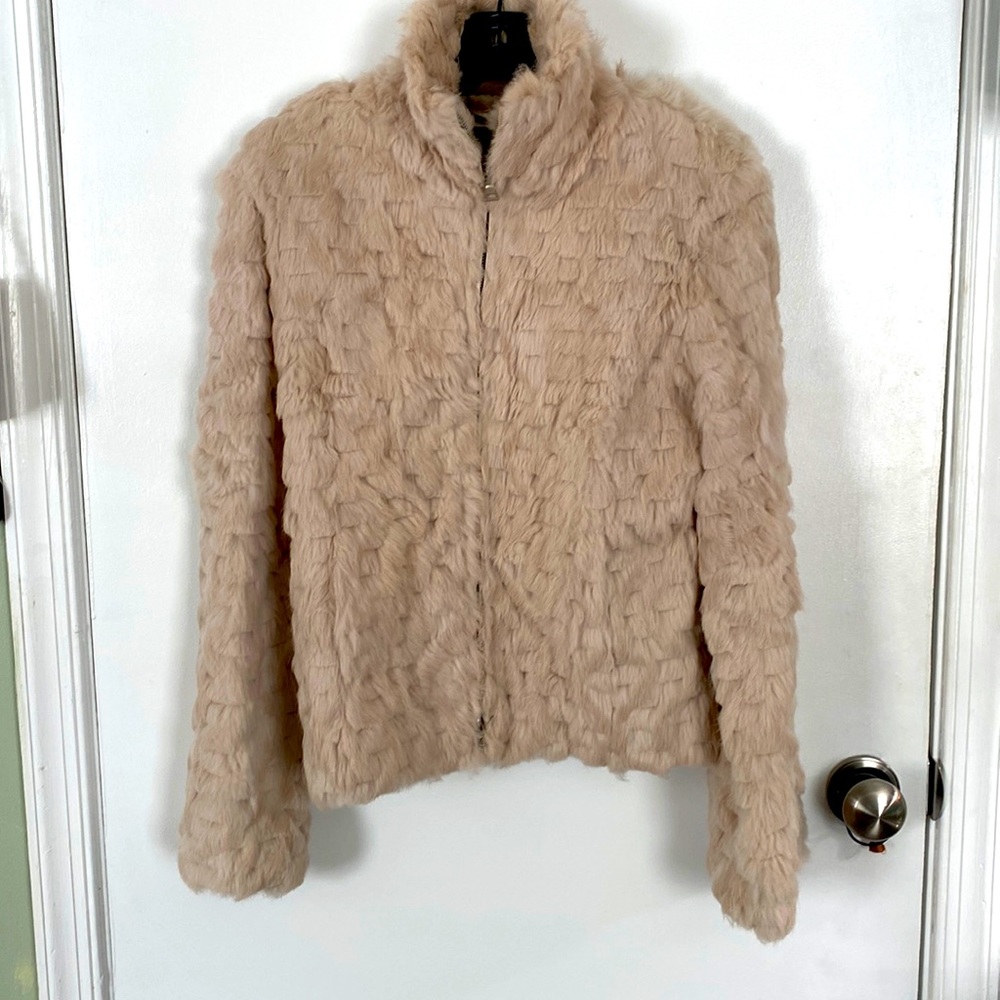 Faux fur guess jacket size medium